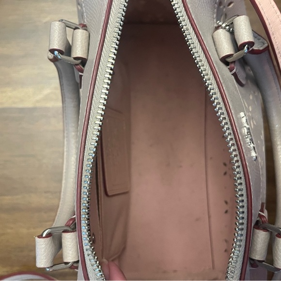 Coach Taupe Sparkle Leather Handbag - Picture 9 of 12